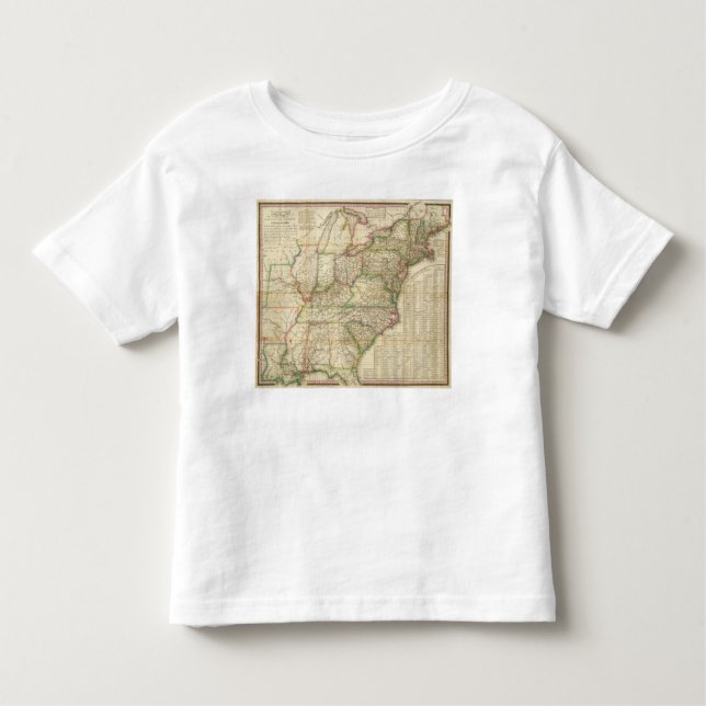 Camiseta De Bebé Un mapa de los caminos, de los canales y del barco (Anverso)