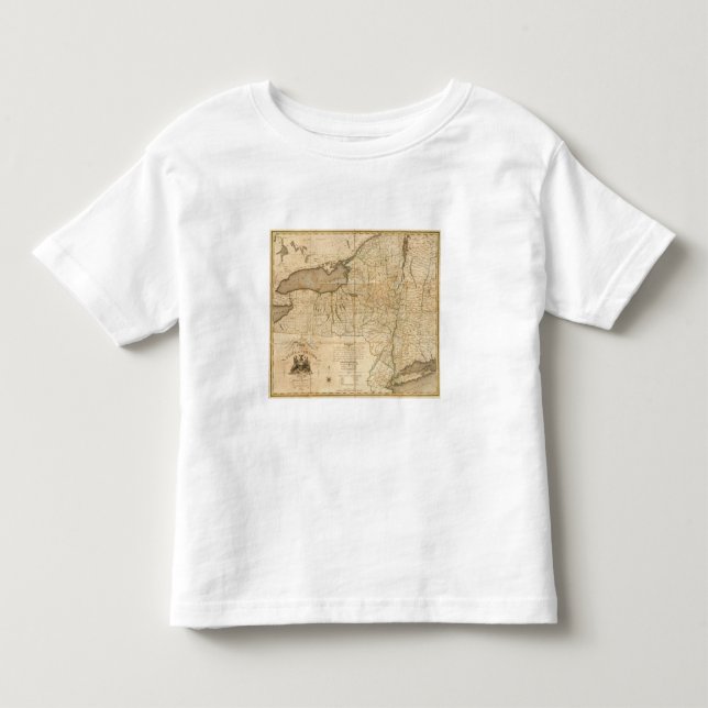 Camiseta De Bebé Un mapa del estado de Nueva York (Anverso)