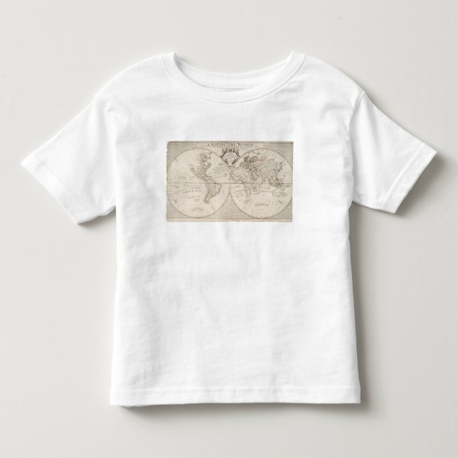Camiseta De Bebé Un mapa del mundo (Anverso)