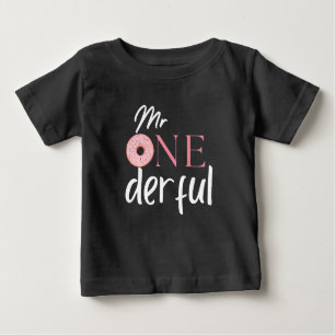 Camiseta De Bebé un maravilloso donut rosado fiesta de primer cumpl