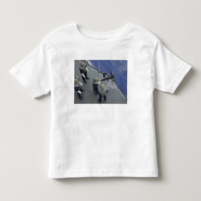 Camiseta De Bebé Un marinero estadounidense dispara un M2HB de 50 c (Anverso)