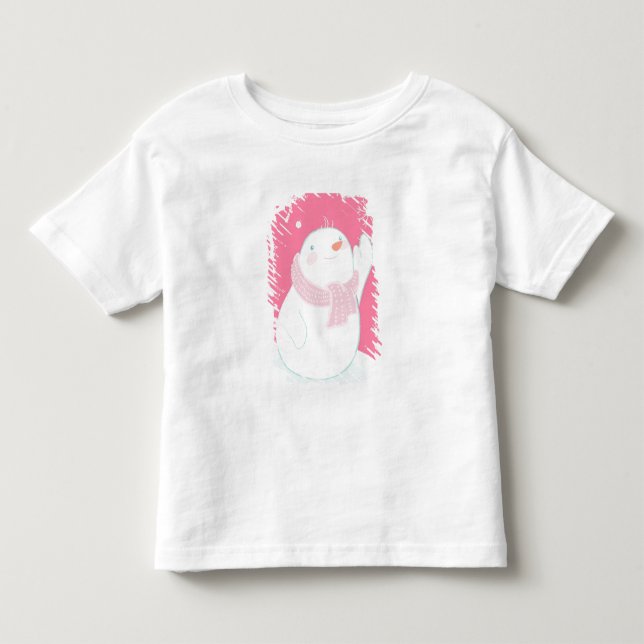 Camiseta De Bebé Un muñeco de nieve que alcanza para un copo de (Anverso)
