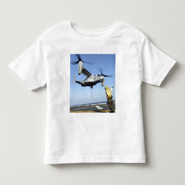 Camiseta De Bebé Un MV-22 Osprey lanza desde el USS Nassau (Anverso)