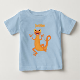 Camiseta De Bebé Un naranja alegre y lindo bailando