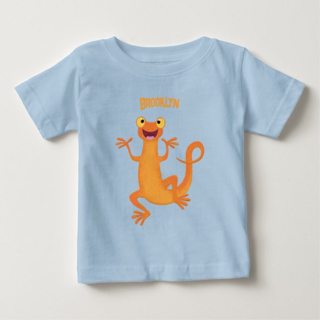 Camiseta De Bebé Un naranja alegre y lindo bailando (Anverso)