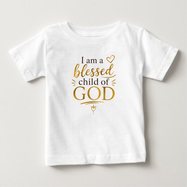 Camiseta De Bebé Un Niño Bendito de Dios (Anverso)