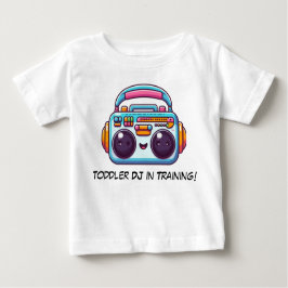 Camiseta De Bebé Un niño DJ divertido en el entrenamiento de Bodysu
