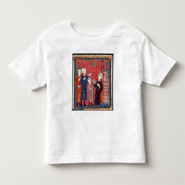 Camiseta De Bebé Un niño llevado a un monasterio por sus padres (Anverso)