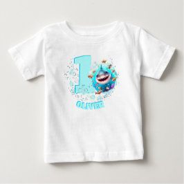 Camiseta De Bebé Un niño personalizado del primer cumpleaños del ti