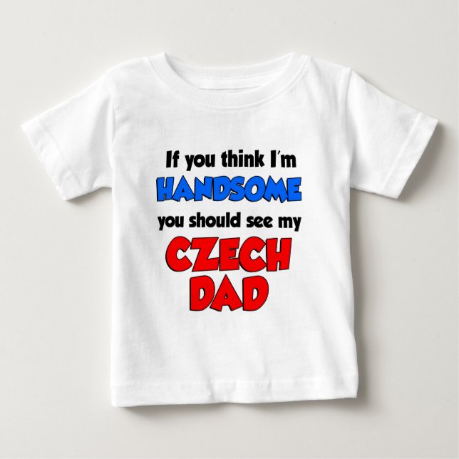 Camiseta De Bebé Un padre checo guapo (Anverso)