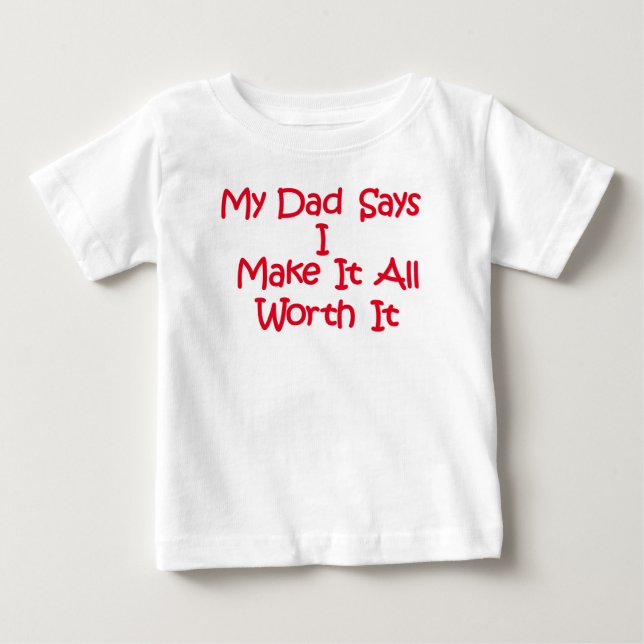 Camiseta De Bebé Un padre gracioso, de 6 a 24 meses (Anverso)