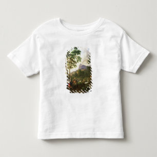 Camiseta De Bebé Un paisaje Arcadian con la cacerola y la siringe