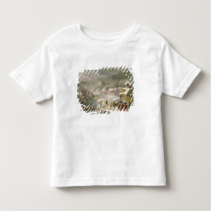 Camiseta De Bebé Un paisaje del invierno con los viajeros en una