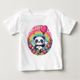 Camiseta De Bebé Un panda con corazón