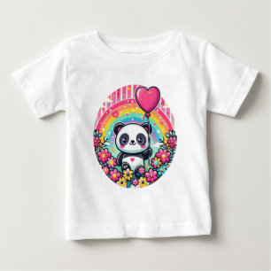 Camiseta De Bebé Un panda con corazón