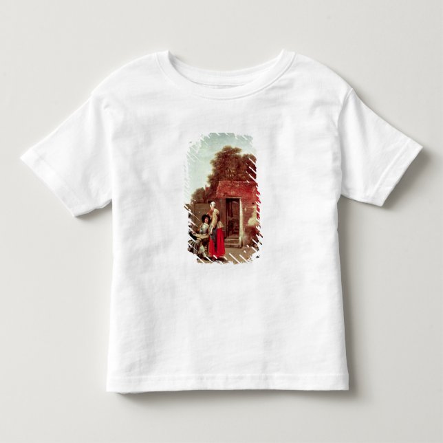 Camiseta De Bebé Un patio holandés, c.1658-60 (Anverso)