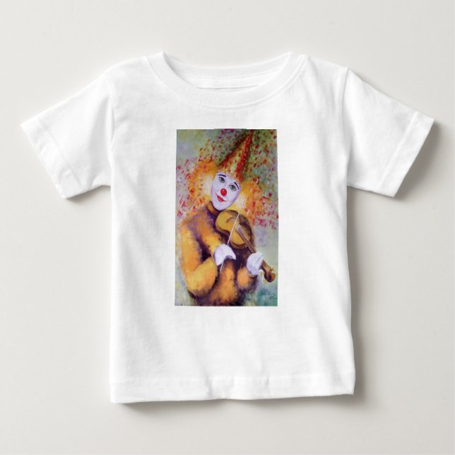 Camiseta De Bebé Un payaso dulce tocando el violín (Anverso)