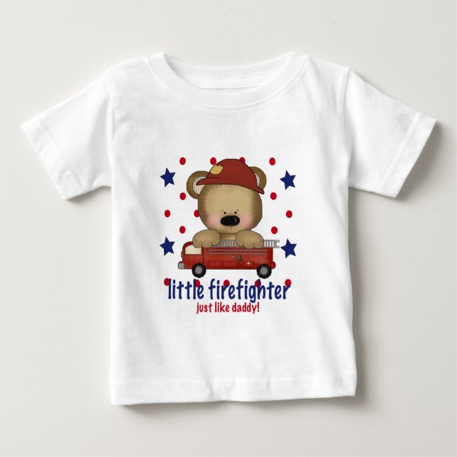 Camiseta De Bebé Un pequeño bombero como papá (Anverso)