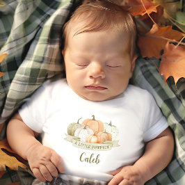 Camiseta De Bebé Un pequeño calabaza Cae Nombro de niño bebé