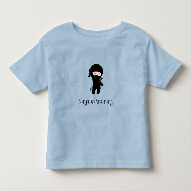 Camiseta De Bebé Un pequeño Ninja feliz en entrenamiento (Anverso)