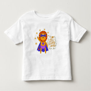 Camiseta De Bebé Un pequeño superhéroe, un león con título