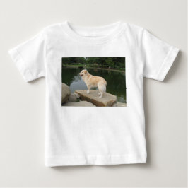 Camiseta De Bebé Un perro en un estanque
