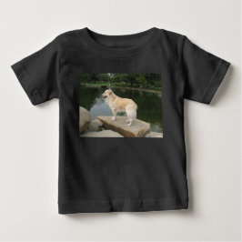 Camiseta De Bebé Un perro en un estanque