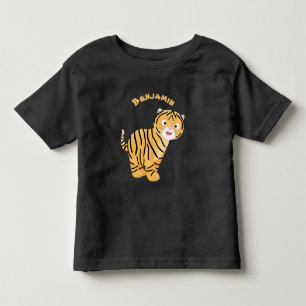 Camiseta De Bebé Un personalizado feliz del cachorro de tigre
