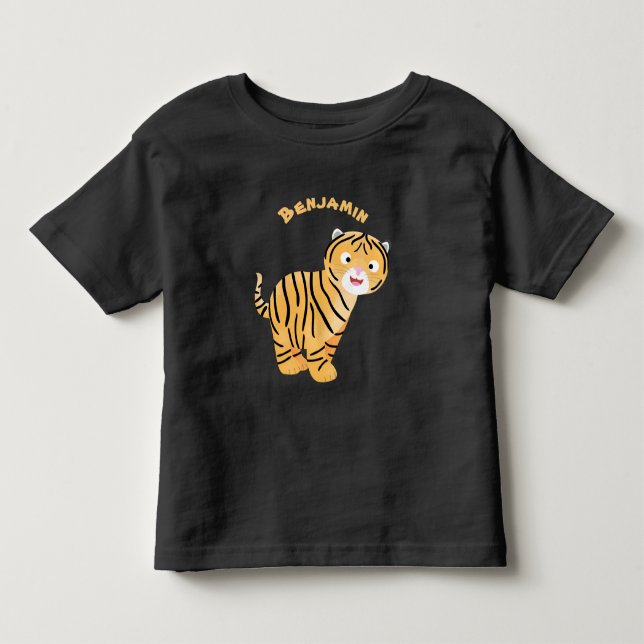 Camiseta De Bebé Un personalizado feliz del cachorro de tigre (Anverso)