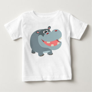 Camiseta De Bebé Un Personalizado sonriente y amable Hippo Baby T-S