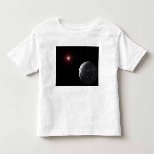 Camiseta De Bebé Un planeta helado/rocoso orbitando una estrella dé (Anverso)