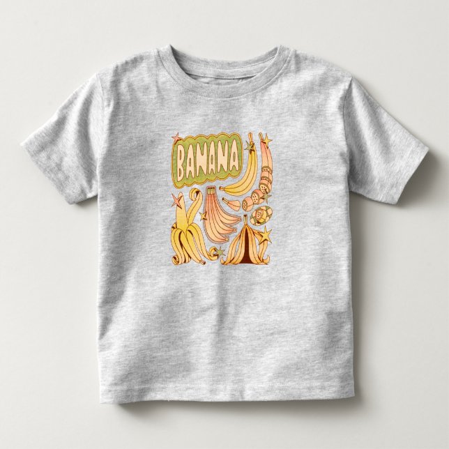 Camiseta De Bebé Un plátano/Ilustracion de banana (Anverso)