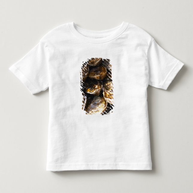 Camiseta De Bebé Un plato de ostras. (Anverso)