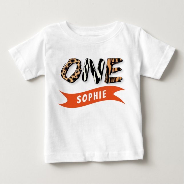 Camiseta De Bebé Un primer cumpleaños salvaje (Anverso)