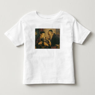 Camiseta De Bebé Un rabino atando las Phylacterias al brazo de un n