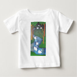 Camiseta De Bebé Un rebaño de siete cisnes