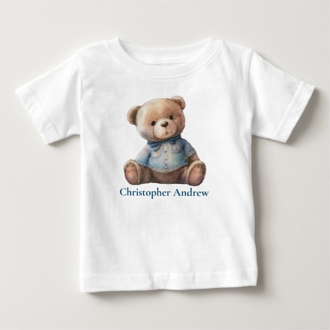 Camiseta De Bebé Un regalo personalizado para bebé de Teddy Bear (Anverso)