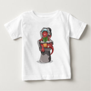 Camiseta De Bebé Un Rex Tyrannosaurus De Bebé Sentado En Una Alta S
