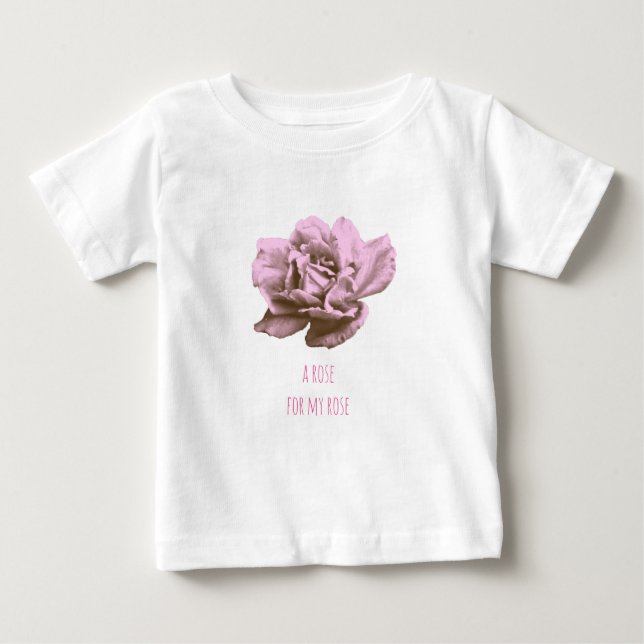 Camiseta De Bebé Un rosa para ti (Anverso)