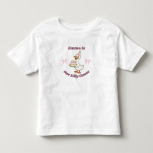 Camiseta De Bebé Un Silly Goose Cumpleaños de la niña de 1er cumple