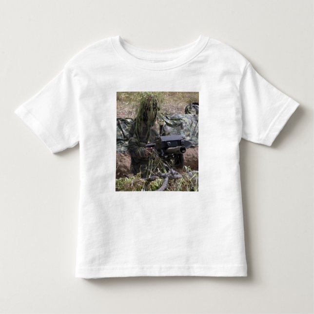Camiseta De Bebé Un soldado con lanzagranadas MK-19 (Anverso)