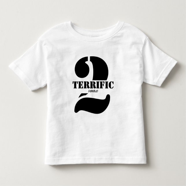 Camiseta De Bebé Un texto gracioso de dos terribles y terribles (Anverso)