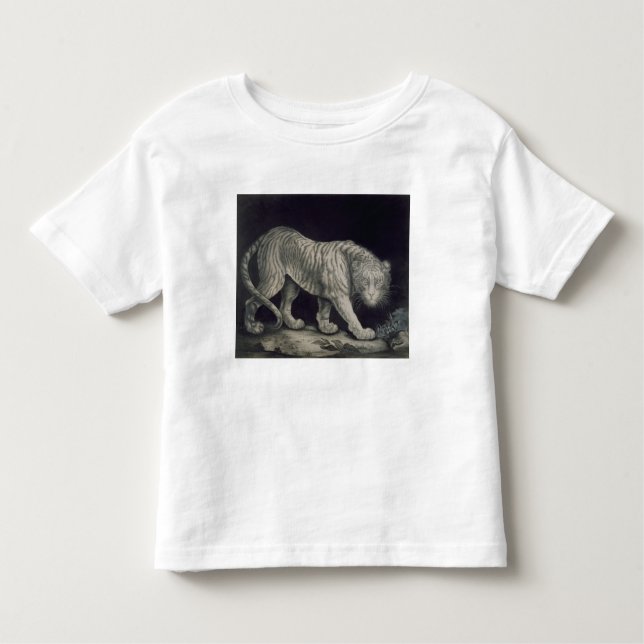 Camiseta De Bebé Un tigre de vagabundeo (lápiz en el papel) (Anverso)
