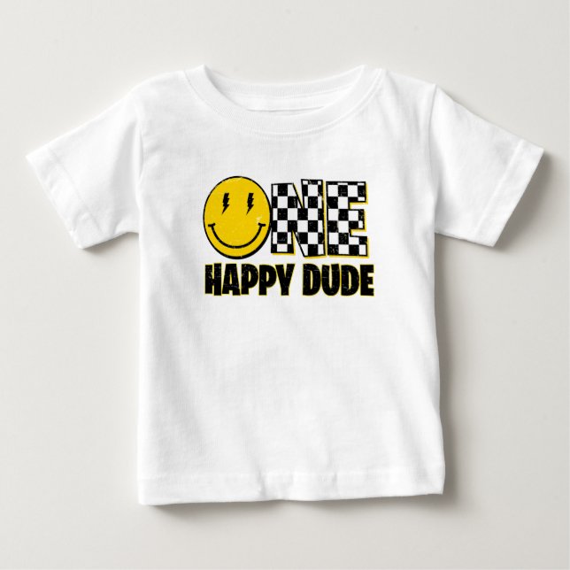 Camiseta De Bebé Un tipo feliz (Anverso)