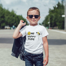 Camiseta De Bebé Un tipo feliz sonrisa amarilla primer niño cumplea