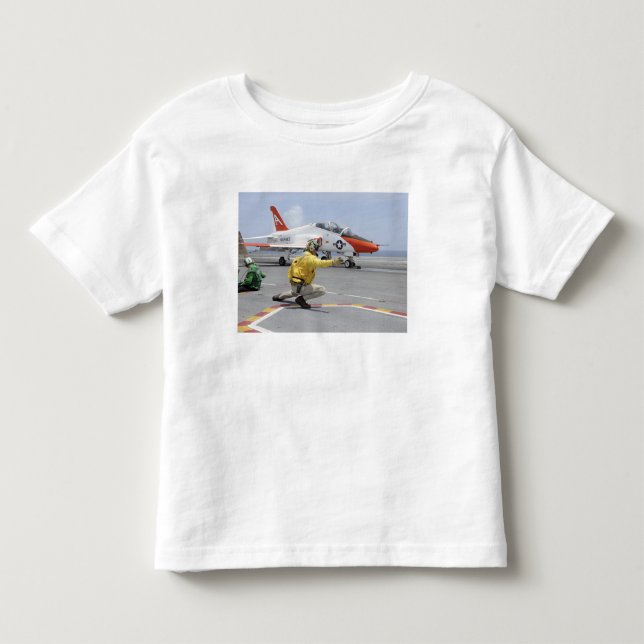Camiseta De Bebé Un tirador a bordo del portaaviones (Anverso)