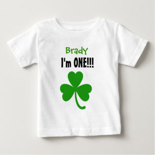 Camiseta De Bebé Un trébol afortunado V05 del 1r cumpleaños del a