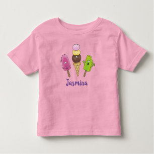 Camiseta De Bebé Un trío de personalizado de helados de helado de s