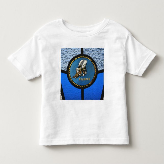 Camiseta De Bebé Un único logotipo de Seabee (Anverso)