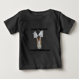Camiseta De Bebé Un vaso de paz de San Valentín.